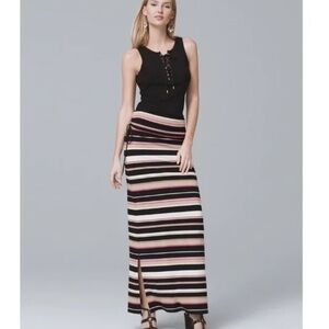 White House Black Market Convertible Skirt Striped Size XS. Convertible